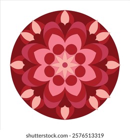 valentine's day mandala vector art illustration