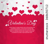 Valentine's day. Many flying hearts. Vector background.