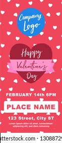 Valentines Day marketing banner concept