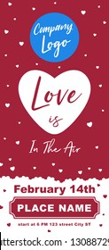 Valentines Day marketing banner concept