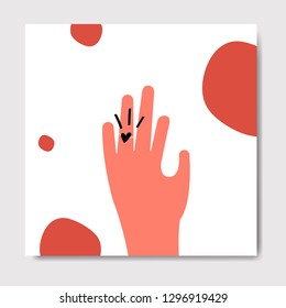 Valentines Day marriage proposal character vector