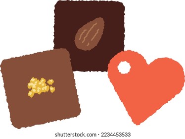 Valentine's Day material. various kinds of chocolate.