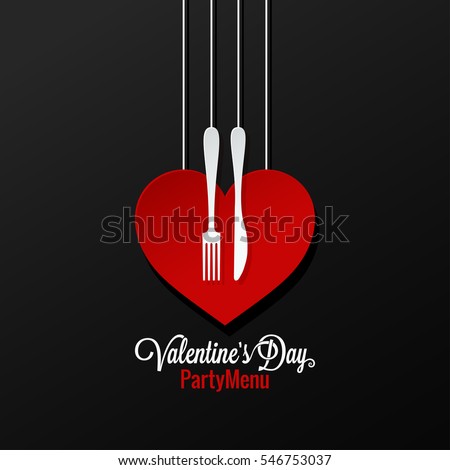 Valentines Day Menu logo design Background.