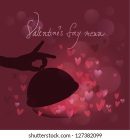 Valentine's day menu / Romantic square card