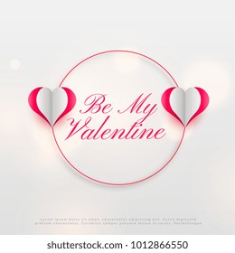 valentine's day message design with hearts