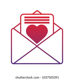 valentines day message heart love envelope open - Shutterstock ID 1037505391