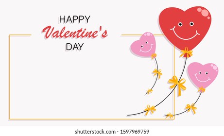 Valentine's Day. Message, postcard, poster. Flying red, pink heart-shaped balloons. Vector illustration isolated on a white background.