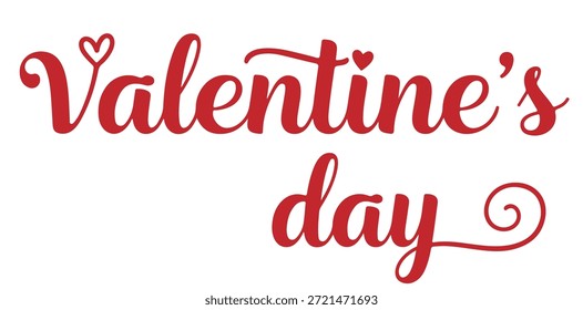 A Valentine's Day message in red text on a white background