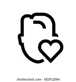 Valentines day mini line, icon, background and graphic. The icon is black and white, linear  flat, vector, pixel perfect, minimal, suitable for web and print. 