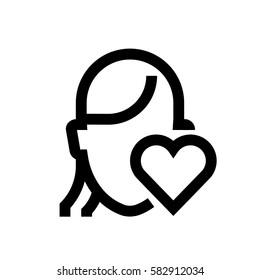 Valentines day mini line, icon, background and graphic. The icon is black and white, linear  flat, vector, pixel perfect, minimal, suitable for web and print. 