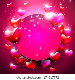 Valentine's Day modern greeting card with place for text