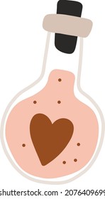 valentine's day, modern minimalist boho style design. love messages and cards, love symbol and magic elements