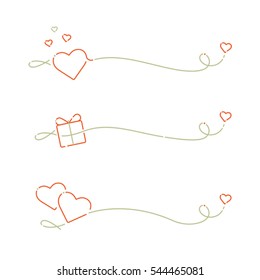 Valentine's Day. Mother's Day, Birthday, Heart Icon, Ornament, Vector. Love symbol isolated on white background