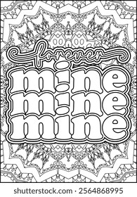 Valentine's Day Motivational Quote Coloring Page. Valentine's Day Inspirational Quote Coloring Page.