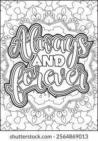Valentine's Day Motivational Quote Coloring Page. Valentine's Day Inspirational Quote Coloring Page.