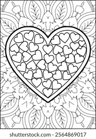 Valentine's Day Motivational Quote Coloring Page. Valentine's Day Inspirational Quote Coloring Page.