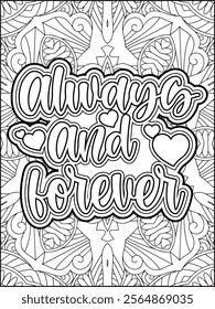 Valentine's Day Motivational Quote Coloring Page. Valentine's Day Inspirational Quote Coloring Page.