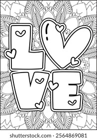 Valentine's Day Motivational Quote Coloring Page. Valentine's Day Inspirational Quote Coloring Page.