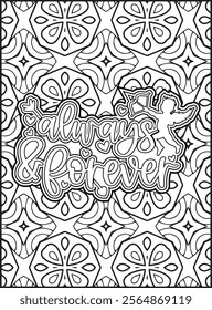 Valentine's Day Motivational Quote Coloring Page. Valentine's Day Inspirational Quote Coloring Page.