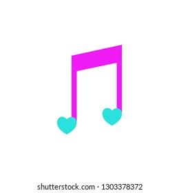 Valentines day, music icon. Element of Web Valentine day icon for mobile concept and web apps. Detailed Valentines day, music icon can be used for web and mobile
