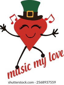 Valentine's day music lover design