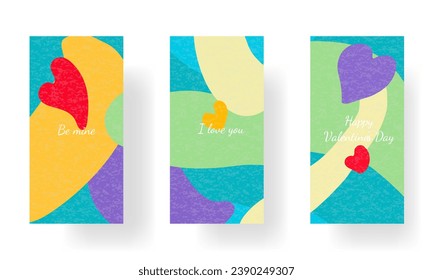 Valentine's day. Day of mutual love of loving hearts. Design of banners, posters, posts, websites, postcards, business cards, stickers.