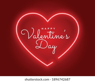 valentines day neon style greeting design