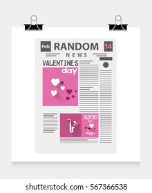 Valentines day Newspaper 