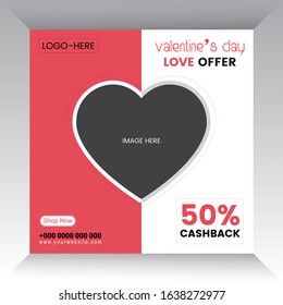 Valentine's Day Offer Template For Social Media Post