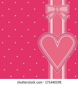 Valentines day old background, vector illustration