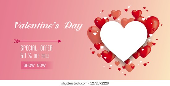 valentine's day on my heart sale backgound