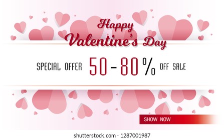 valentine's day on my heart sale 50-80 % backgound