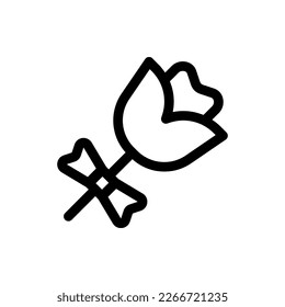 Valentine's Day, Outline, Romantic, Gift, Present, Romance, Flat Icon Logo Illustration Vector Isolated. Suitable for Web Design, Logo, App. 

