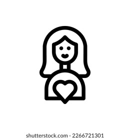 Valentine's Day, Outline, Romantic, Gift, Present, Romance, Flat Icon Logo Illustration Vector Isolated. Suitable for Web Design, Logo, App. 

