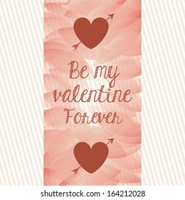 valentines day over lineal background vector illustration  