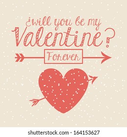 valentines day over pink background vector illustration  