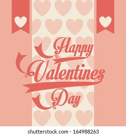 valentines day over pink  background vector illustration  