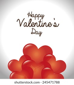 Valentines day over white background, vector illustration. Valentines day over white background, vector illustration.