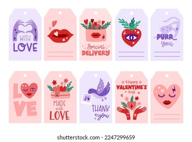 Valentine's Day packaging gift tags. Valentine small business labels