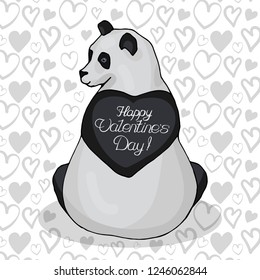 Valentine's day panda.