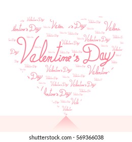 Valentines Day Paper Background. Vector illustration