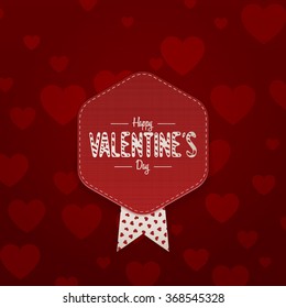 Valentines Day paper Card with Place for Text