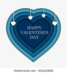 Valentine's Day. Paper clippings
