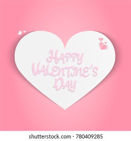 Valentine's day paper cut abstract background. Element for design, advertising, promotion of dairy products. Vector illustration.