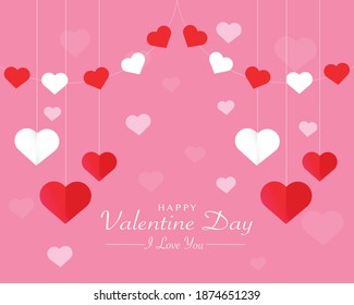 Valentine's Day Paper Style Background