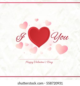 Valentine's Day Party Celebration Flyer, Banner, Pamphlet or Invitation with splash in Heart shape.