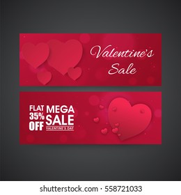 Valentine's Day Party Celebration Flyer, Banner, Pamphlet or Invitation with splash in Heart shape.