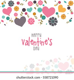 Valentine's Day Party Celebration Flyer, Banner, Pamphlet or Invitation with splash in Heart shape.