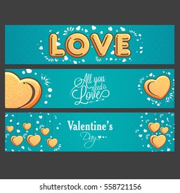 Valentine's Day Party Celebration Flyer, Banner, Pamphlet or Invitation with splash in Heart shape.