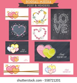 Valentine's Day Party Celebration Flyer, Banner, Pamphlet or Invitation with splash in Heart shape.